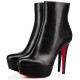replica Christian Louboutin Bianca Ankle Boots 120mm in Black Lambskin UK