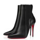 replica Christian Louboutin Chelsea Chick Ankle Boots 100mm in Black Leather UK