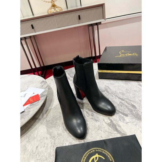 Replica Christian Louboutin Turelastic 85Mm Ankle Boots In Black Leather Uk - 3076 - Buddha Luxury