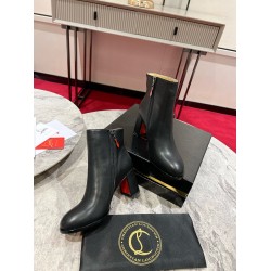 Christian Louboutin Adoxa 70mm Ankle Boots in Black Leather UK