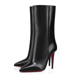 Christian Louboutin Astrilarge Ankle Boots 100mm in Black Leather UK