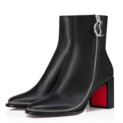 Christian Louboutin CL Zip Booty 70mm in Black Leather UK