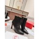 replica Christian Louboutin Condora Stretch 100mm Boots in Black Calfskin UK
