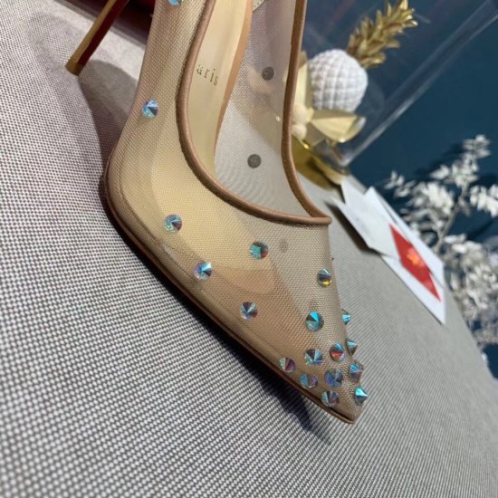Replica Christian Louboutin Degra 100 Crystal Stud-Embellished Pumps Uk - 3163 - Buddha Luxury Replica Christian Louboutin Degra 100 Crystal Stud-Embellished Pumps Uk - 3163 - Buddha Luxury