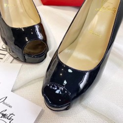 Christian Louboutin Black Patent New Very Prive 100mm Pumps UK Christian Louboutin Black Patent New Very Prive 100mm Pumps UK