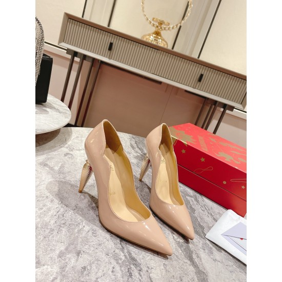 Replica Christian Louboutin 3326 CL1220 Buddha Luxury Replica Christian Louboutin Lipchick Pumps 100Mm In Nude Patent Leather Uk - 3326 - Buddha Luxury
