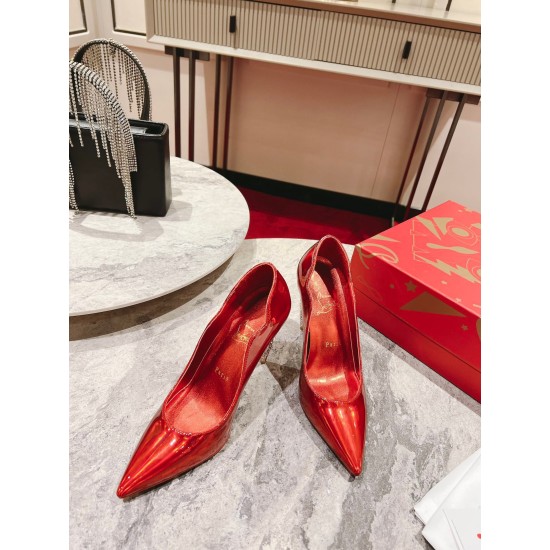 Replica Christian Louboutin 3328 CL1222 Buddha Luxury Replica Christian Louboutin Lipstrass Pumps 100Mm In Red Patent Leather Uk - 3328 - Buddha Luxury