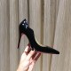 replica Christian Louboutin Black Patent Hot Chick 100mm Pumps UK