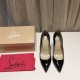replica Christian Louboutin Black Patent Hot Chick 100mm Pumps UK