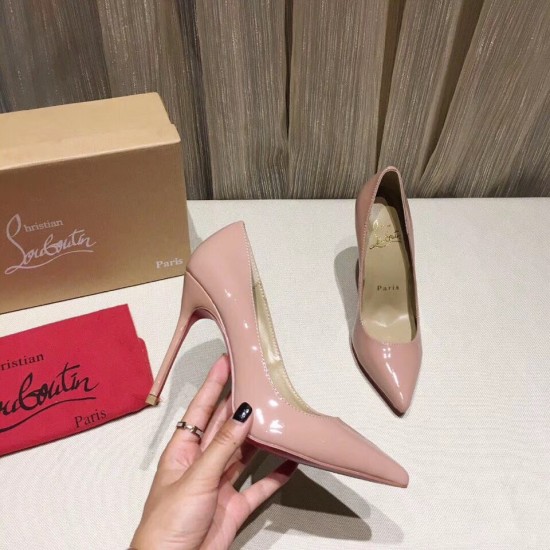 replica Christian Louboutin Nude Patent Kate 100mm Pumps UK