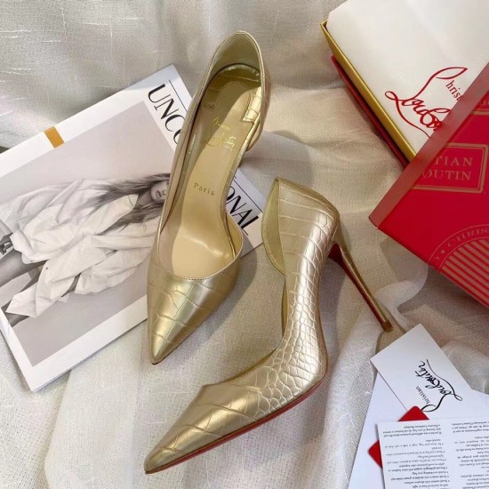 Replica Christian Louboutin 3147 CL267 Buddha Luxury Replica Christian Louboutin Crocodile Embossed Iriza 100Mm Pumps Uk - 3147 - Buddha Luxury