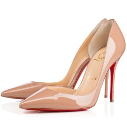 Christian Louboutin Nude Patent Iriza 100Mm Pumps Uk
