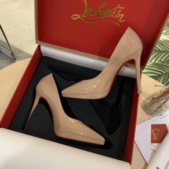 Replica Christian Louboutin Nude Patent Pigalle Plato 100Mm Pumps Uk - 3152 - Buddha Luxury