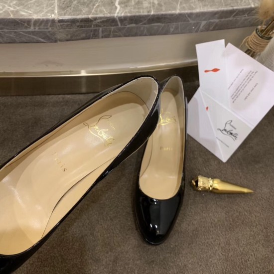 Replica Christian Louboutin 3154 CL274 Buddha Luxury Replica Christian Louboutin Black Patent New Simple 85Mm Pumps Uk - 3154 - Buddha Luxury