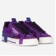 Dolce & Gabbana Custom 2.Zero Purple Trainers Side View Dolce & Gabbana Custom 2.Zero purple low top trainers side profile view