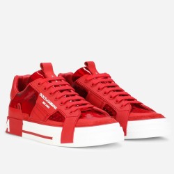 Dolce & Gabbana Dolce & Gabbana Custom Red Patent Low Top Trainers Striking