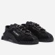 Dolce & Gabbana Black Lace Low Top Slip On Trainers Front View Dolce & Gabbana Black Lace Low Top Slip On Trainers front pair view