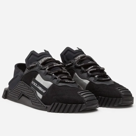 Replica Dolce Gabbana Trainers Slip-On  In Black Mesh Uk - 2304 - Buddha Luxury