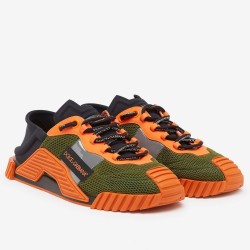 Dolce & Gabbana Dolce & Gabbana Mesh Low Top Trainers Green Orange