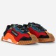 Dolce & Gabbana Red And Blue Colour-Block Low-Top Trainers Front Angle Dolce & Gabbana Red And Blue Colour-Block Low-Top Trainers pair front angle view