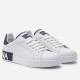 Dolce & Gabbana Portofino white leather trainers pair view