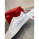 Replica Christian Louboutin 2423 CL598 Buddha Luxury Replica Christian Louboutin Trainers Louis Junior Spikes Flat In White Leather Uk - 2423 - Buddha Luxury