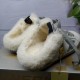 Golden Goose Super-Star Sabot Shearling Lining View in white Golden Goose Super-Star Sabot white trainers showing cosy shearling interior back view