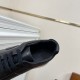 Hermes Drive Leather Low Top Trainers Black Collar Detail in black and white Close-up view of the black leather collar and inner lining of Hermes Drive Low Top Trainers in black and white