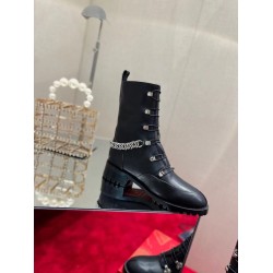 Christian Louboutin Horse Ankle Boots In Black Leather UK