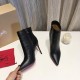 replica Christian Louboutin So Kate Booty 100MM In Black Leather UK