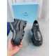 Replica Prada 2242 P1654 Buddha Luxury Replica Prada Monolith Lace-Up Shoes In Black Brushed Leather Uk - 2242 - Buddha Luxury
