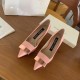 replica Sergio Rossi SR1 Pumps 75mm In Pink Patent UK