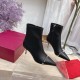 Replica Valentino 2974 V196 Buddha Luxury Replica Valentino Black Rockstud Ankle Boots With Sculpted Heel Uk - 2974 - Buddha Luxury