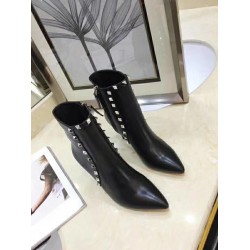 Valentino Black Rockstud Heeled Ankle Boots 85mm UK Valentino Black Rockstud Heeled Ankle Boots 85mm UK