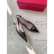replica Valentino Bold Edition VLogo Slingback Ballerinas in Black Leather UK