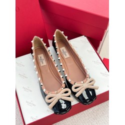 Valentino Rockstud Ballerina In Black Patent Leather Uk Valentino Rockstud Ballerina In Black Patent Leather Uk