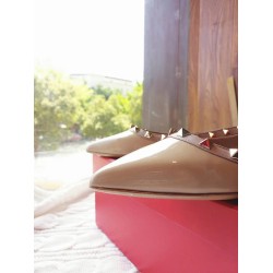 Valentino Rockstud Ballet Flats In Powder Patent Leather UK Valentino Rockstud Ballet Flats In Powder Patent Leather UK