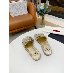 Valentino VLogo Glow Slides In Metallic Nappa Leather UK Valentino VLogo Glow Slides In Metallic Nappa Leather UK