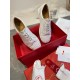 Replica Christian Louboutin 2423 CL598 Buddha Luxury Replica Christian Louboutin Trainers Louis Junior Spikes Flat In White Leather Uk - 2423 - Buddha Luxury