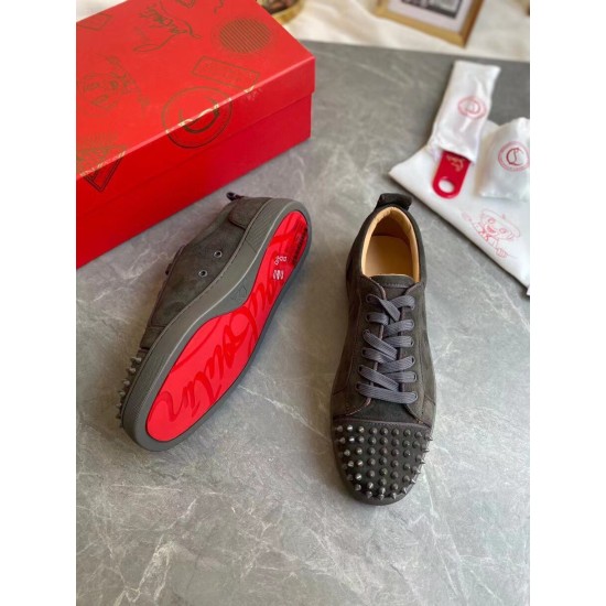 Replica Christian Louboutin 2422 CL597 Buddha Luxury Replica Christian Louboutin Trainers Louis Junior Spikes Orlato Flat Olive Uk - 2422 - Buddha Luxury