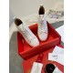 Christian Louboutin Louis Spikes Flat white leather trainers set in box with packaging