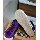 Dolce & Gabbana Purple Trainers Sole Pattern View Underside view of cream rubber tread on purple Dolce & Gabbana trainers
