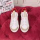 Dolce & Gabbana Custom 2.Zero Leather Trainers In White And Red Top View Dolce & Gabbana Custom 2.Zero Leather Trainers In White And Red top-down view