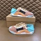 Dolce & Gabbana Mesh Low Top Trainers Display View in blue Dolce & Gabbana Mesh Low Top Trainers pair stacked beside box in blue