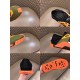 Dolce & Gabbana Trainer Detail Views Collage in green and orange Six collage views showing toe bumper, collar, heel, and orange outsole in green and orange
