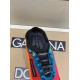 Dolce & Gabbana Red And Blue Colour-Block Low-Top Trainers Laces and Insole Dolce & Gabbana Red And Blue Colour-Block Low-Top Trainers tongue and insole detail