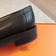 replica hermesimpact loafers in black leather uk