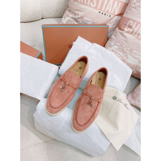 Replica loro pianasummer charms walk loafers in sorbet pink suede leather uk replica loro pianasummer charms walk loafers in sorbet pink suede leather uk