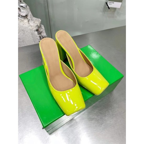 Replica Bottega Veneta Tower Mules In Yellow Patent Calfskin Uk - 2901 - Buddha Luxury
