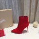 Replica Christian Louboutin So Kate Booty 100Mm In Red Suede Uk - 2238 - Buddha Luxury